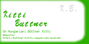 kitti buttner business card